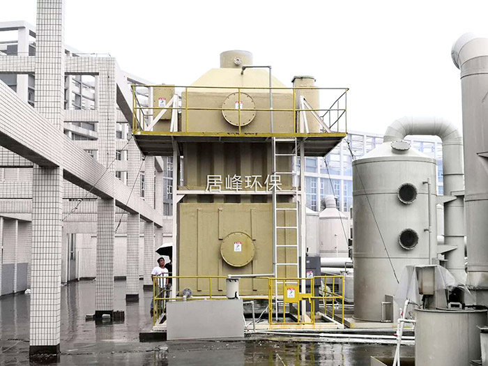 深圳某環保有限公司訂購的酸霧靜電除霧器安裝完成